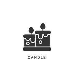 candle icon vector illustration. candle icon glyph design.