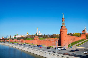 View of the Kremlin architectural ensemble, Moscow, Russia