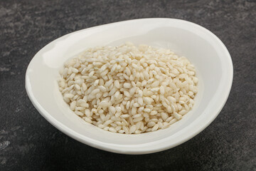 Raw arborio rice for Risotto