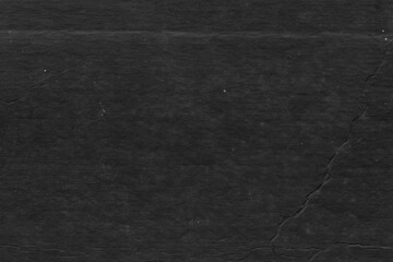 Cardboard black abstract texture close-up. Dark old paper background. Grunge concrete wall. Vintage blank wallpaper.