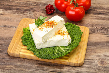 Fototapeta na wymiar Greek Feta cheese for salad