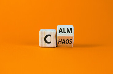 Stop chaos, time to calm. Turned a wooden cube and changed the word 'chaos' to 'calm'. Beautiful...