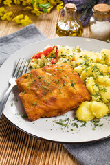Breaded cod fillet.