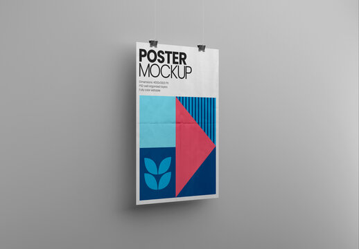 Vertical Poster Mockup for Advertising and Marketing Campaigns