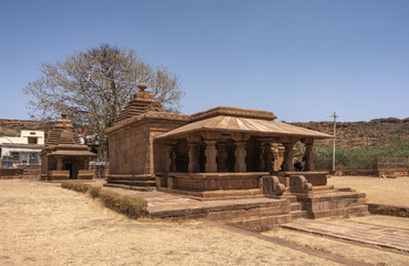 the Badami temple complex of Hindu, Jain, and supposedly Buddhist cave temples located near the...