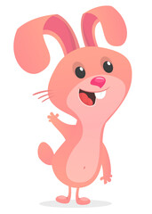 Cartoon Bunny Rabbit Character. Vector illustration
