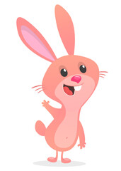 Cartoon Bunny Rabbit Character. Vector illustration