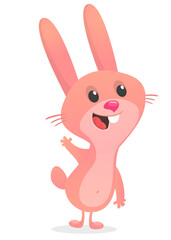 Cartoon Bunny Rabbit Character. Vector illustration