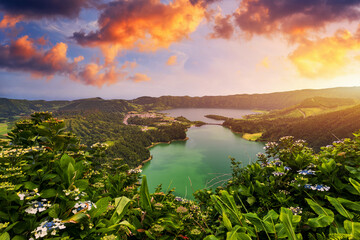 Beautiful view of Seven Cities Lake 