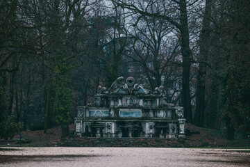 Trianon fountain in the ducal park of Parma