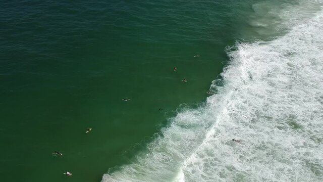 aerial drone take at Joatinga beach in Rio de Janeiro