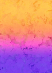 Colorful ink and watercolor texture on white paper background. Gradient paint strokes and decalcomania effect. Hand-painted gouache abstract image. Mess on the canvas.