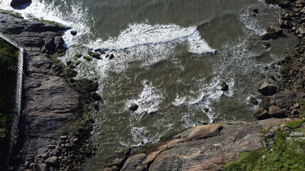 water flowing into the river