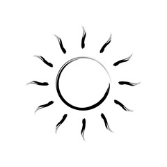 Sun line icon