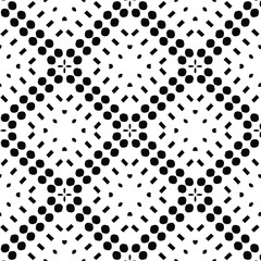 Black and white texture. Abstract seamless geometric pattern.
