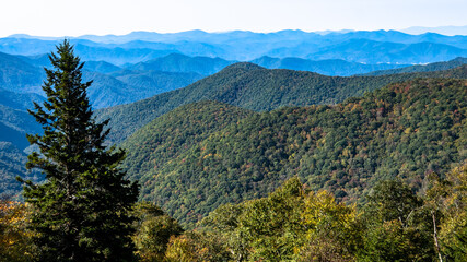 Autumn in the Appalachian Mountains Viewed Along the Blue Ridge Parkway