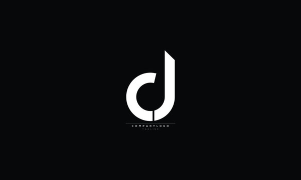 CD DC CJ JC DJ JD Abstract initial monogram letter alphabet logo design
