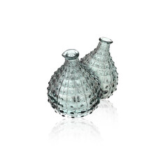 Layout of perfume bottle on a white background