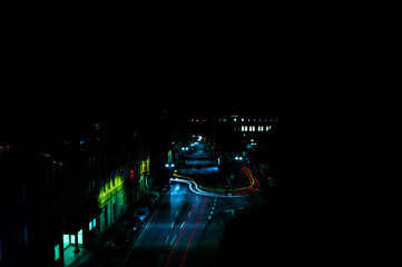 night traffic in the city