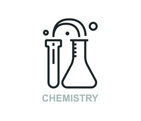 Chemistry Vector Line Icon. Simple Thin Line Icon, Premium Quality Design Element