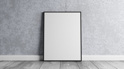 Empty framed canvas for mockups and art illustrations © PixelsWork