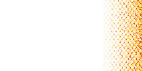 Abstract halftone background of small dots and wavy lines in orange colors. Yellow and orange pop art retro comic background with halftone dots desing, vector illustration. Abstract halftone backgroun