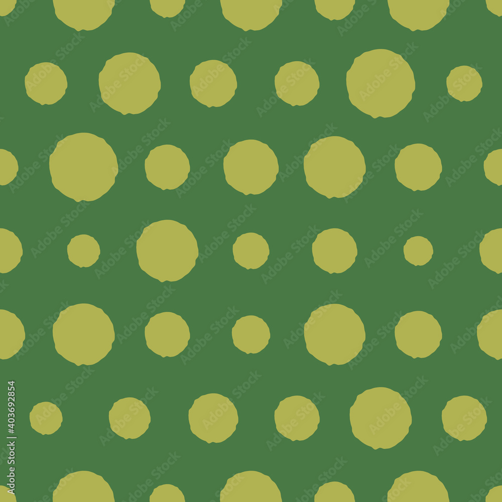 Poster green dots seamless vector repeat pattern print background