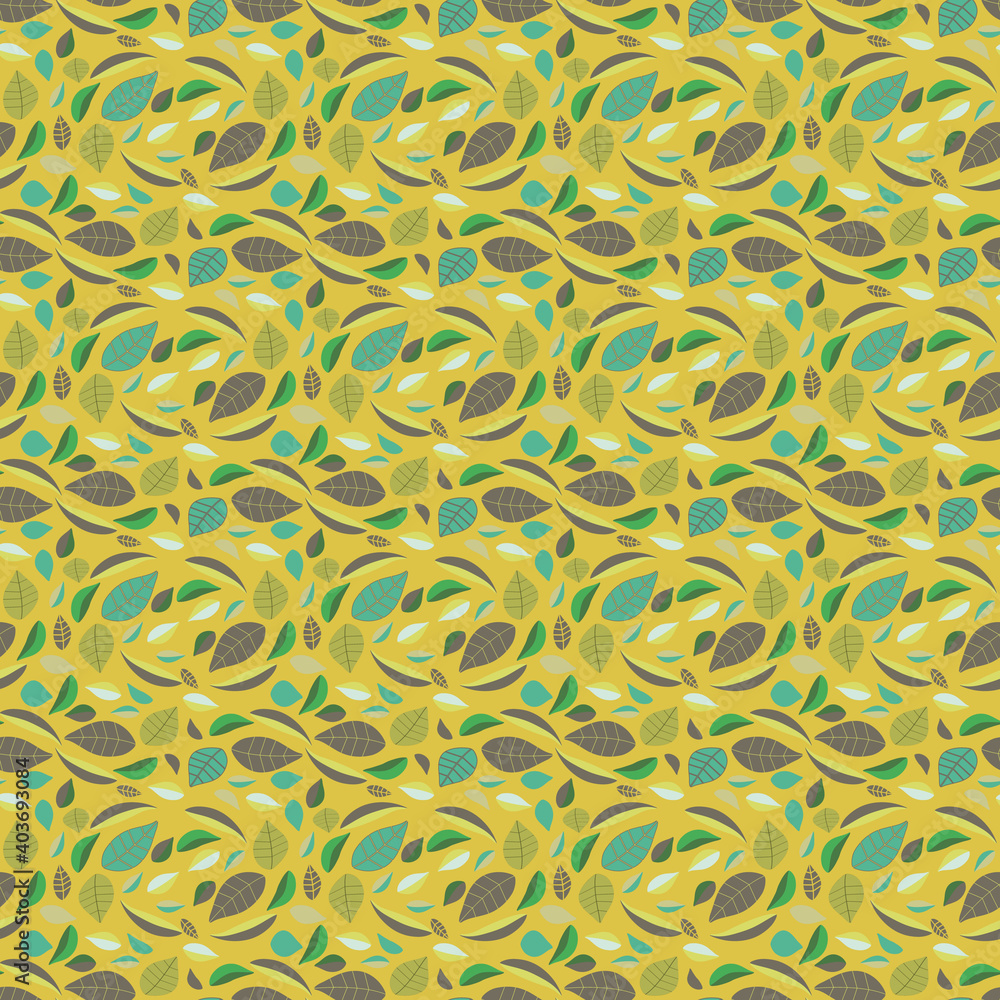Poster cute colored fantasy flower seamless repeat vector pattern print background