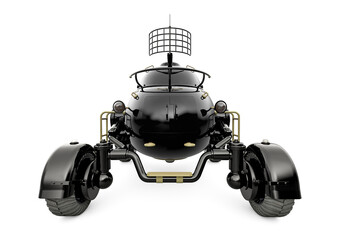 lunar roving vehicle on white background rear view