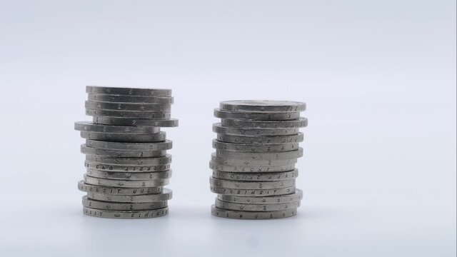 Timelapse monete euro in 4k