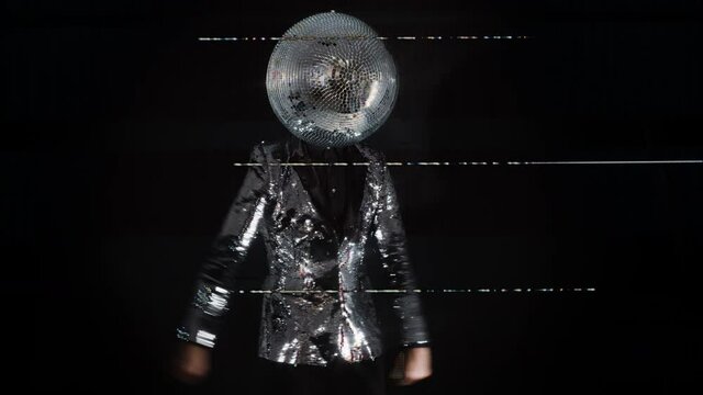 mr discoball doing the floss dance