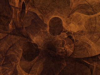 brown abstract fractal background 3d rendering illustration