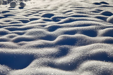 Snow dunes which looks like deserts