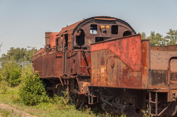 Obraz premium Abandoned Krakow Płaszów Train graveyard