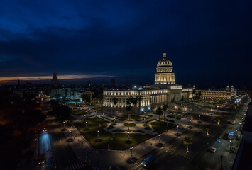 Fototapeta premium Capitolio by night Havana Cuba