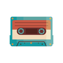 old retro cassette device icon vector illustration design