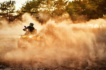 Cross-country quad bike race, extreme sports