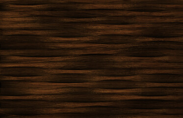 Beautiful carved dark brown wood with wavy pattern