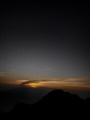 sunset in the mountains