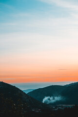 sunset over the sea