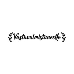 Finnish text: For the recent graduate. Lettering. Banner. calligraphy vector illustration.