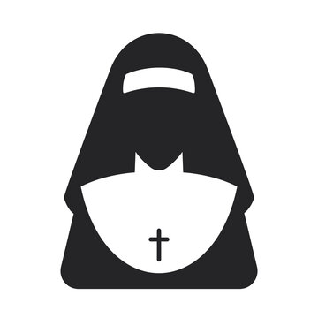 recommend clip art: A portrait of a nun. Isolated Vector Illustration