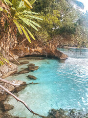 Hidden spot on tropical beach