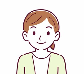 Young woman in a cardigan