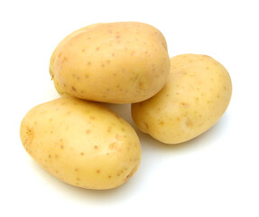 Potatoes isolated on white background