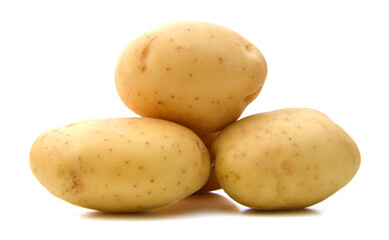 Potatoes isolated on white background