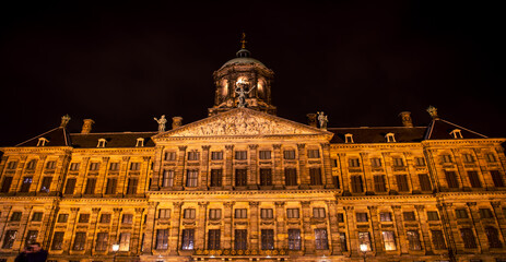 Obraz premium Building in dam square in Amsterdam