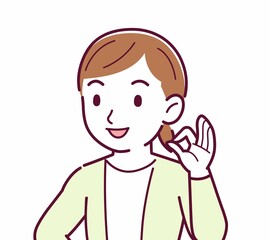 Young woman in a cardigan