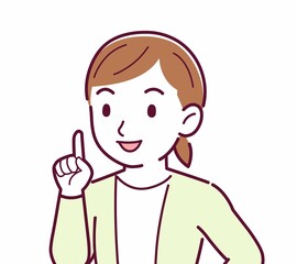 Young woman in a cardigan