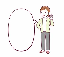 Young woman in a cardigan